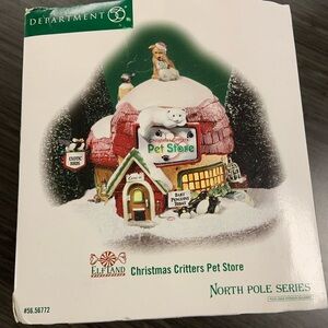 Dept. 56 Elf Land Christmas Critters Pet Store / North Pole Series / 2004